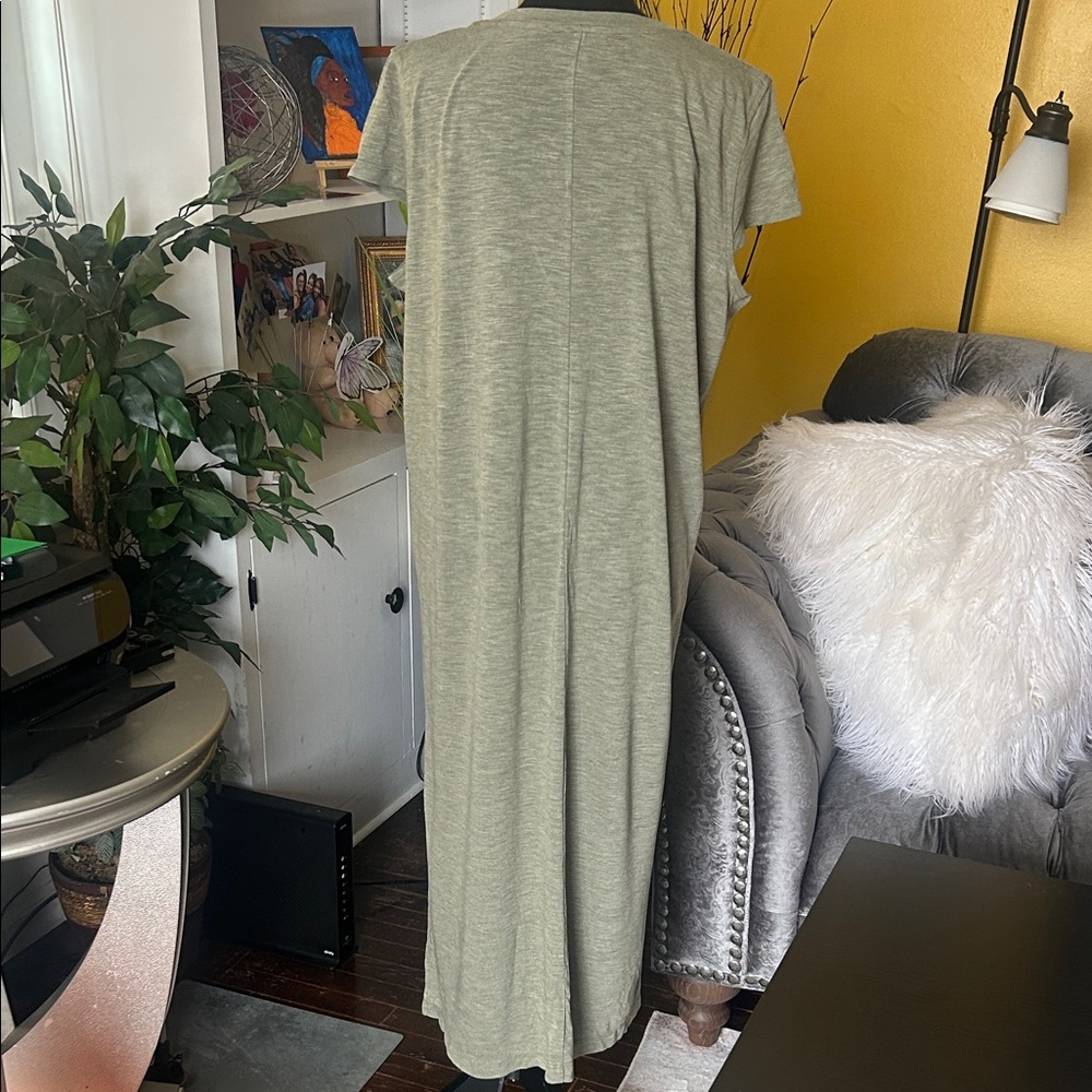 Jessica Simpson Olive Green Tunic Dress with side splits - Picture 3 of 7